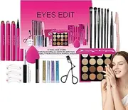 Makeup Kit, Professional Make Up Kits for Eyes, Eyeshadow, Waterproof Mascara, Eyelash Curler, and More for Women
