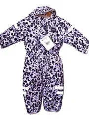 XTM Kids All In One Waterproof Snowsuit Sz 1 New NWT RRP $159 Lilac Fleecy Lined