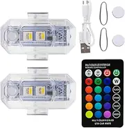 Remote Control Flashing Light - LED Flashing Lights for Vehicles, Warning Lights with Remote Control, Anti-Collision RGB for Car Motorcycle