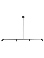 Panorama 4 Light LED Long Pendant in Black
