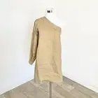 Bird & Knoll Effie One Shoulder Dress Long Sleeve Relaxed Fit Sand Size S New