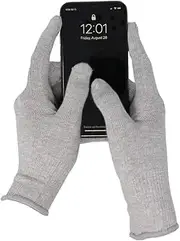 DefenderShield EMF Radiation Protection Computer Gloves - Use with Touch Screens, Keyboards, Tablets, Laptops and Cell Phones