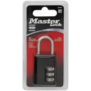 Master Lock 30mm COMBINATION PADLOCK 3-Digit Metal Body BLACK *US Brand