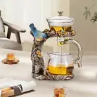 Semi Automatic Glass Teapot Heat Resistant Kungfu Glass Tea Set for Office Tea