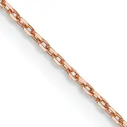 14K Rose Gold 20 Inch .8mm Diamond-Cut Cable With Lobster Clasp Chain