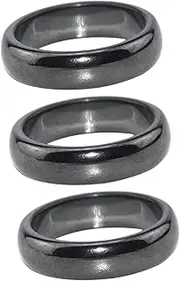 minkissy 1set Magnetic Ring Multipurpose Rings Womens Ring Womans Rings Genuine Hematite Magnets Stylish Rings Unicorn Glasses Case Open Tail Chakra Finger Treatment Rings Black 3pcs