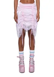 [Stuck on Stupid] Mary Jane Satin Skirt