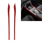 2PCS Red Carbon Fiber Gear Shift Border Interior Trim For Jaguar F-Pace 2016-20 (for: Jaguar)