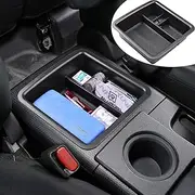 RUNROAD Center Console Organizer Compatible with FJ Cruiser (2007-2021) Accessories, Insert Armrest Box ABS Secondary Storage Tray Coin Container, Black