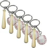 BELLIFFY 5Pcs Baseball Pendant Keychain Sports Themed Backpack Accessory Boys Aged Durable and Stylish Keyring for Handbags and Backpacks