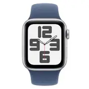 Apple Watch SE (GPS 40mm) Silver Aluminium Case with Denim Sport Band - S/M