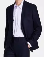 Reaction Kenneth Cole Ready Flex Suit Dark Navy Blue Jacket SZ 38R