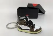 Nike Air Jordan 1/Travis Scott Mocha (Black Lace) Mini Sneaker 3D Keychain