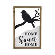 Willow & Silk 'Home Sweet Home' Sign Framed Motif Wall Art/Home Decor 30x48cm