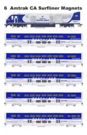 Amtrak California Surfliner Set of 6 magnets Andy Fletcher