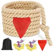 CWLAKON Outdoor Games Tug of War Rope for Kids and Adults, Field Day Family R...