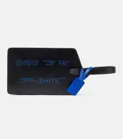 [Off-White] Off-White Zip Tie Medium leather clutch One Size black