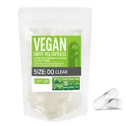 Size 00 Empty Capsules 100 Count Clear Empty Vegan Capsules Vegetarian Veggie