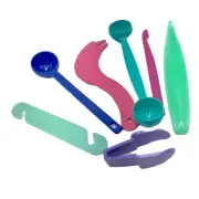 Tupperware Gadget Tool Vintage Peeler, Corer, Sli-Saw-All Scoop Set