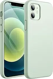 JETech Silicone Case for iPhone 12 Mini 5.4-Inch, Silky-Soft Touch Protective Cover with Microfiber Lining (Light Green)