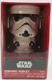 Star Wars Disney STORM TROOPER 6" Ceramic Goblet Mug-2017- w/Fudge Cocoa Mix-NIB