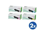 2 sets of 4 Pack Original Fuji Xerox DocuPrint CP315, CM315 Toner Cartridges (CT202610-CT202613)