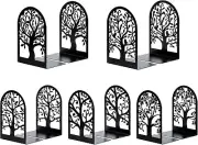 10 Pcs Book Ends, Metal Bookends for Shelves, Modern Tree Book Ends Decorative,