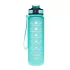Motivational Water Bottle with Time Marker, Leak Proof, BPA Free (Green)