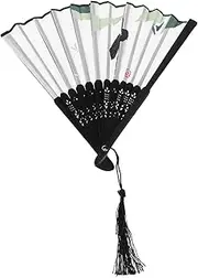 JOINPAYA Retro Folding Hand Fan Vintage Style Dance Fan for Weddings Photography Props Tea Party Favors Portable Artistic Accessory for Performances