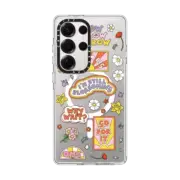 Galaxy S25 Ultra Clear Magnetic Case I'm Still Blossoming Clear by Martina Martian