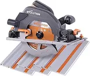 Evolution Power Tools R185CCSX Circular Saw With 1020 mm 3-Piece Track | Multi-Material Blade, Cuts Wood, Metal, Plastic & More | Incl Dust Port Adapter | 185mm (230v)