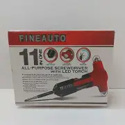 11 IN 1 All-Purpose Screwdriver With LED Torch Rotating head