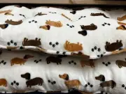 Dachshund adorable Plush Soft Large Crate Mat/Bed 36 x 23 Inches. NWT