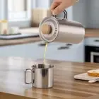 French Press Coffee Maker Coffee Brewer Metal Portable 1L Coffee Pot Coffee