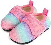 ydscsci Toddler Slipper Boys Girls Warm House Slippers Plush Linned Kids Slip on Sock Cozy Lightweight Indoor Outdoor Home Shoes