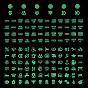 TOMALL 132pcs Centre Console Switch Luminous Stickers for Car Night Safety Luminous Decals Circuit Panel Label Glow in The Dark Accessories for Boat Trailer Car Headlight Control GPS