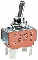 NKK SWITCHES - S331F - SWITCH, TOGGLE, DPST, 25A, 250VAC