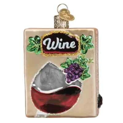 Old World Christmas Boxed Wine Ornament w