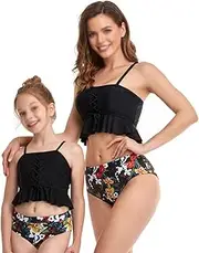 New Bikinis Set Swimsuit Women Girls Swimwear Family Matching Outfits Child Female Swimming Bathing Suits Beachwear