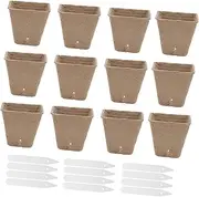 UPKOCH 1 Set Nursery Pot Planting Cups for Flowers Crops Gardening Nursery Pots with Labels for Healthy Plant Growth