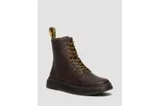 Dr. Martens Crewson 8 Eye Crazy Horse Leather Boots Combat Shoes - Dark Brown
