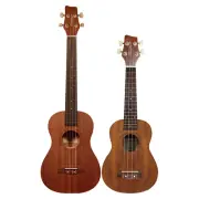 Sawtooth Mahogany Soprano and Baritone Ukulele 2 Pack