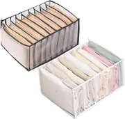 Ozoffer 9 Grids Jeans Clothes Storage Boxes Organizer Drawer Mesh Divider Wardrobe