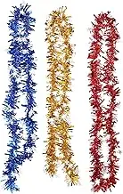 GANAZONO 3Pcs Christmas Tree Garland Stars Decorative Dotted Strip for Holiday Parties Indoor Outdoor Decor Xmas Decorations for Festive Celebrations