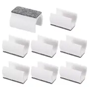 25mm Rectangle Chair Leg Cover 8Pcs Furniture Feet Hardwood Protectors White