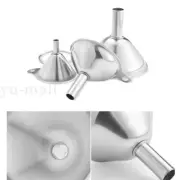 3Pcs/Set Large Liquid Funnel Kitchen Medium Small Stainless Steel w/Hanging Ring