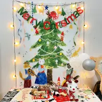 在飛比找蝦皮購物優惠-聖誕掛佈 聖誕樹掛佈 北歐ins風聖誕節節日裝飾背景佈掛佈 