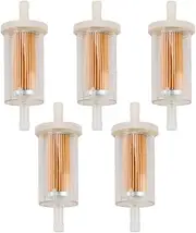 [Wellsking] 5Packs 695666 Fuel Filter for Briggs & Stratton 845125 691035 5065 5065D 5065K 493629 MTD Craftsman Cub Cadet Troy Bilt Lawn Mower Tractor