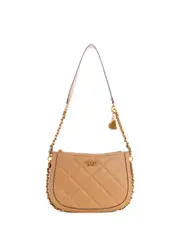 GUESS Women's Beige Abey Hobo Shoulder Bag