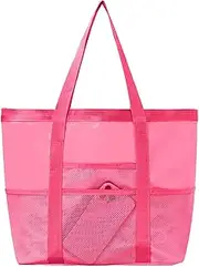 Beach Bags for Women | Portable Swimming Bag | Waterproof Mesh Fitness Handbag, Portable Swimming Pouch for Water Bottle Sunglasses Sports